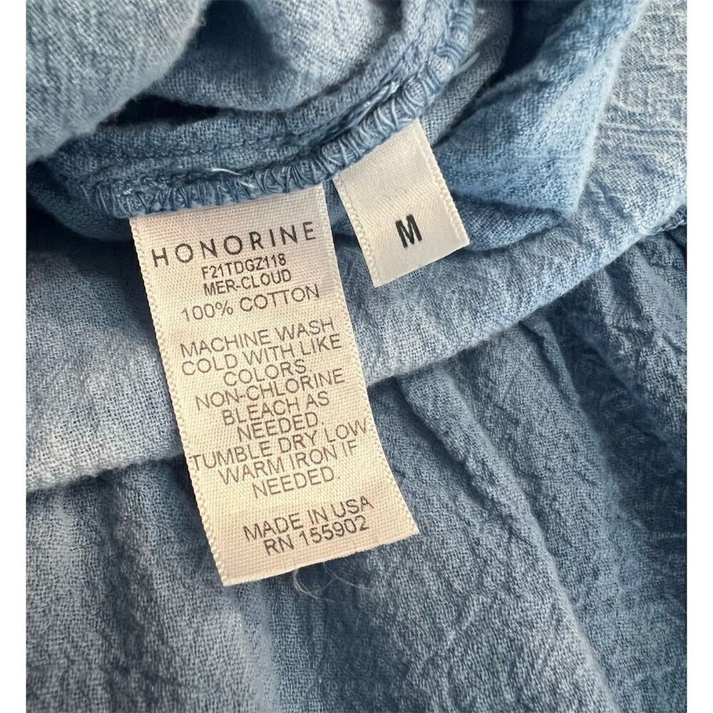 Honorine Women's Giselle Blue Tie-Dye Boho Trapeze Dress Medium - Picture 9 of 11